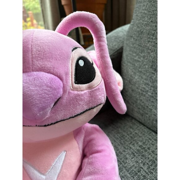 Disney Stitch Angel Plush Stuffed Toy Pink 12" Soft Cuddly Doll For Kids - Picture 5 of 10